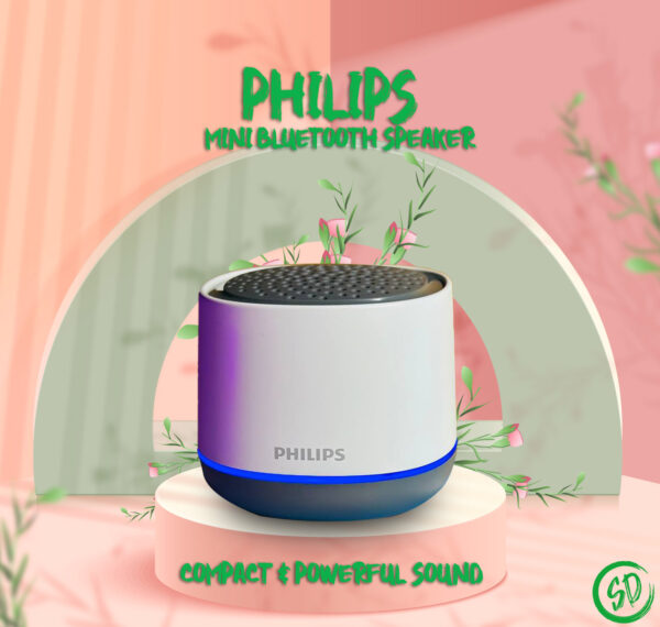 Philips TAS1009 Mini Bluetooth Speaker- Compact & Powerful Sound